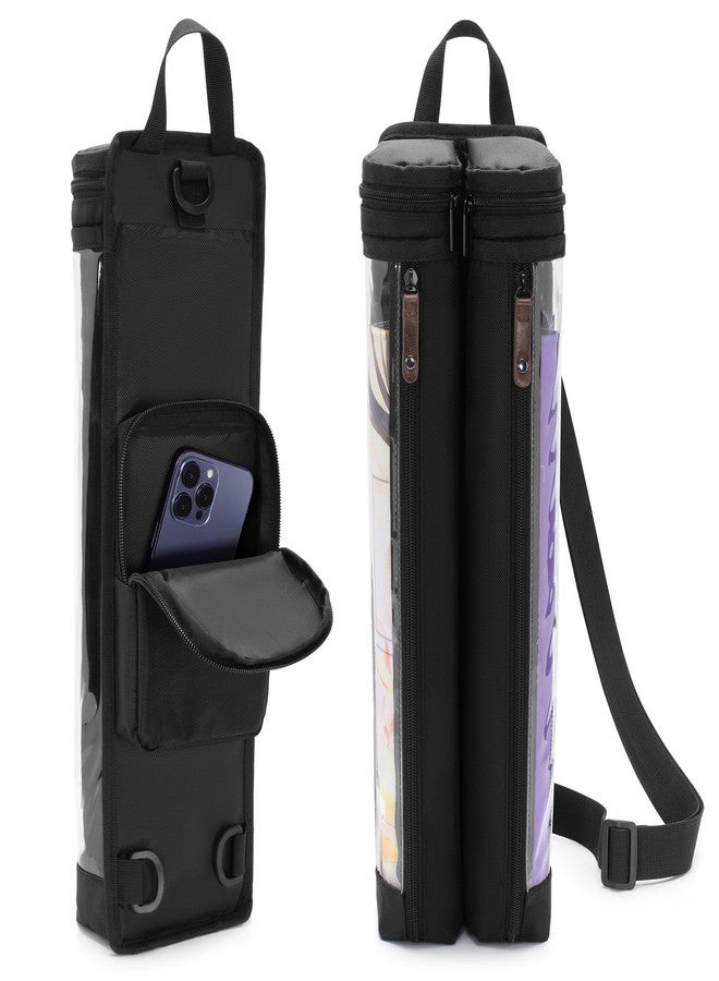 Rexmica Playmat Tube Case for 2pcs W14’’x L24’’ Playmat, Gaming Playmat Tube Case with Dice Holder Fit for TCG/MTG Playmat, Play Game Mat Storage Bag Container with Support Panel and Shoulder Strap - Image 1